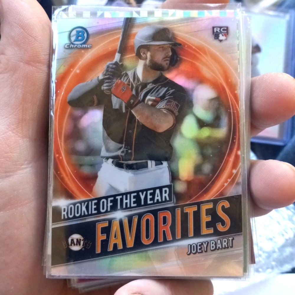 Joey Bart of the San Francisco Giants Rookie of the Year card